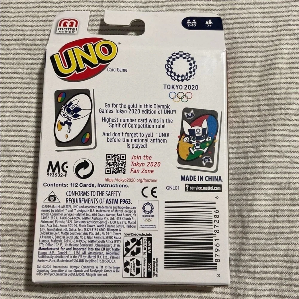 Uno Tokyo 2020 Card Game